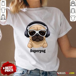 Awesome Super Pug Dog V-Neck