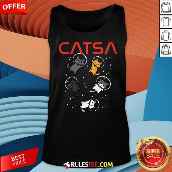 Cute Catsa Cat Astronauts Kitten Space Tank-Top