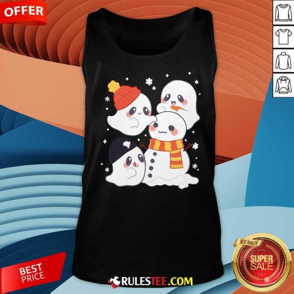 Cute Winter Ghosties Christmas Tank-Top