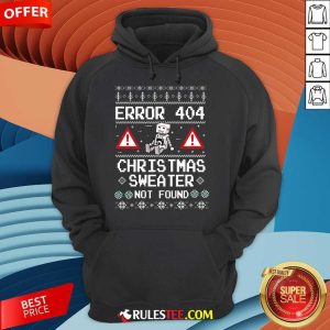 Funny Error 404 Not Found Computer Christmas Hoodie