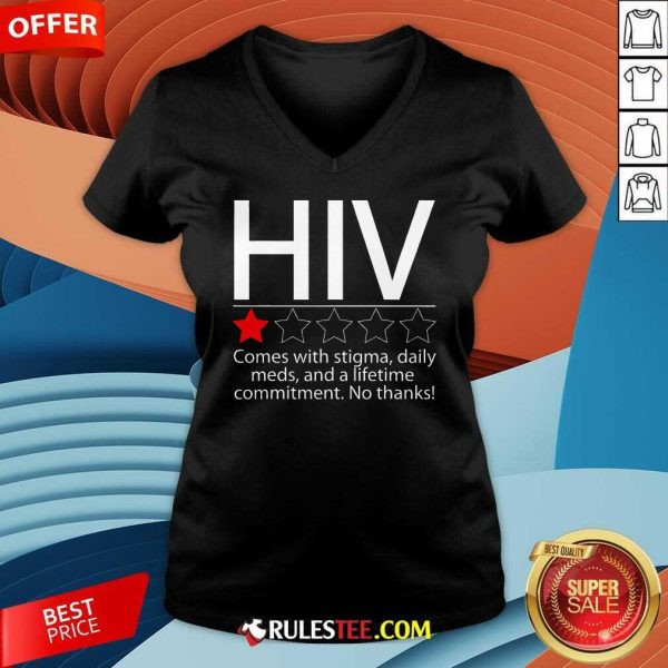 Funny HIV Awareness Red Ribbon World AIDS Day Fighters V-Neck