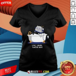 Funny Mandatory Funday Live Laugh Toaster Bath V-Neck