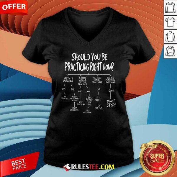 Funny Music Practice Instrument Algorithm Christmas V-Neck