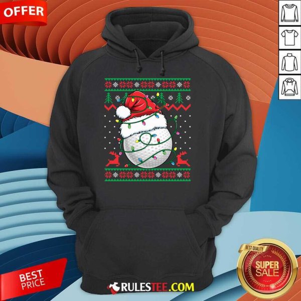 Funny Santa Golf Ugly Christmas Golfing Hoodie