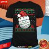 Funny Santa Golf Ugly Christmas Golfing T-Shirt