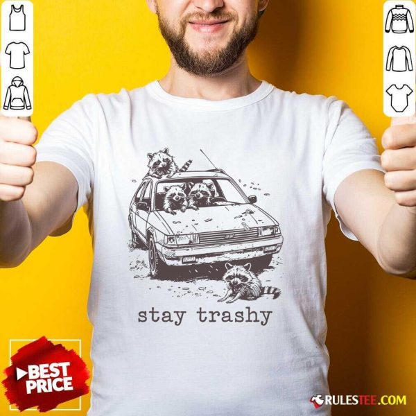 Funny Stay Trashy Trash Panda Meme T-Shirt