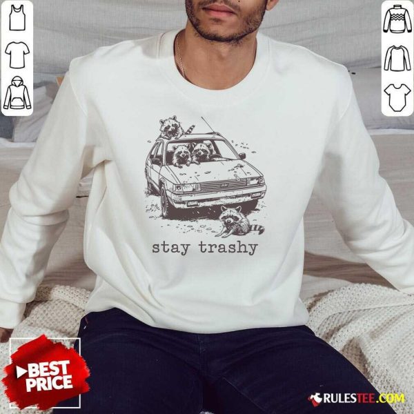 Funny Stay Trashy Trash Panda Meme Sweatshirt