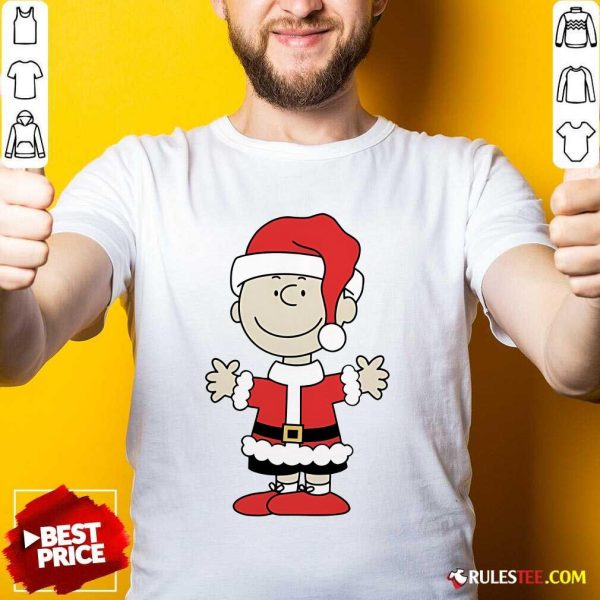 Good Christmas Peanuts Charlie Brown Santa Hat Cartoon T-Shirt