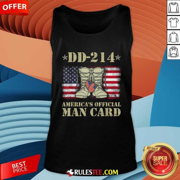 Happy Dd214 Americas Man Card Veteran Day Served Flag Proud Military Family Tank-Top