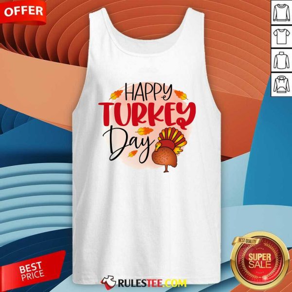 Happy Turkey Day Gift Thanksgiving Graphic Tank-Top