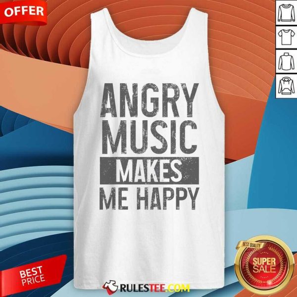 Hot Angry Music Heavy Metal Death Metal Metalhead Metal Fan Tank-Top