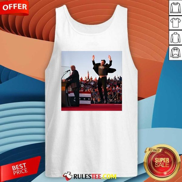 Hot Elon Musk Jumped For Trump At Butler Rally Poster Tank-Top