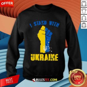 Hot I Stand With Ukraine Fist Trident Support Sweatshirt