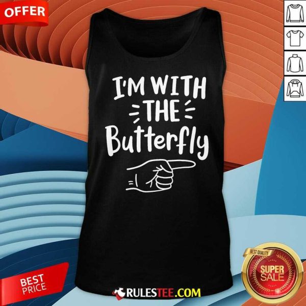 Hot I'm With The Butterfly Halloween Tank-Top