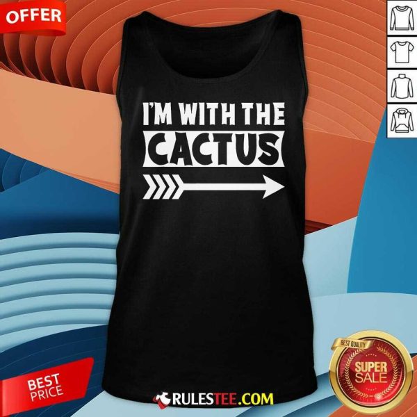 Hot I'm With The Cactus Halloween Tank-Top