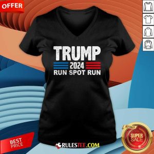 Hot Run Spot Run Trump 2024 V-Neck