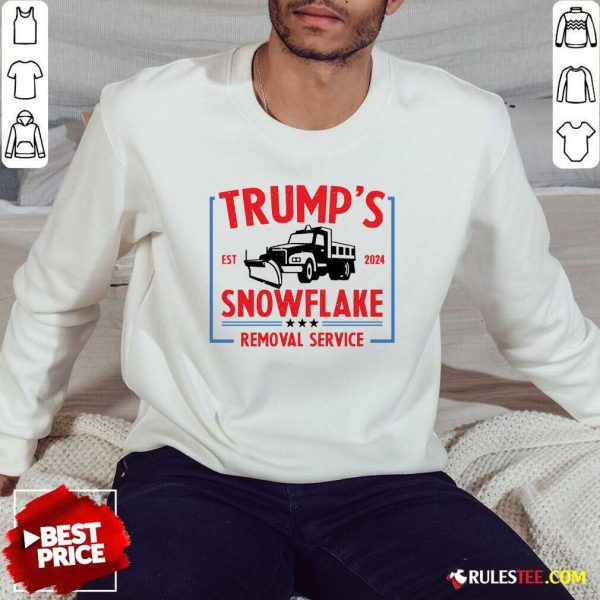 Hot Trump's Snowflake Removal Service Est 2024 Trump For President Sweatshirt