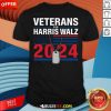 Hot Veterans For Harris Walz Strong Leadership Ahead T-Shirt