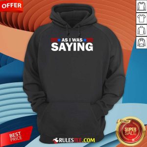 Nice As I Was Saying Funny Political Trump 2024 Election Humorous Hoodie