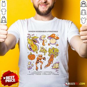 Nice Dungeon Nourishables And Forageables Gourmand Grimoire T-Shirt