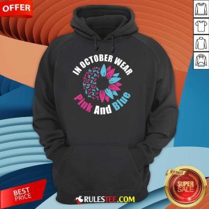 Nice In October Wear Pink And Blue Hoodie