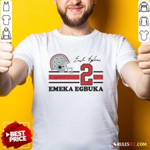 Nice Ohio State Emeka Egbuka Signature Jersey T-Shirt