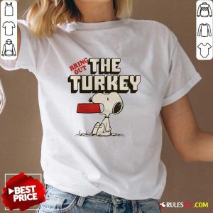 Nice Peanuts Snoopy Bring Out The Turkey V-Neck