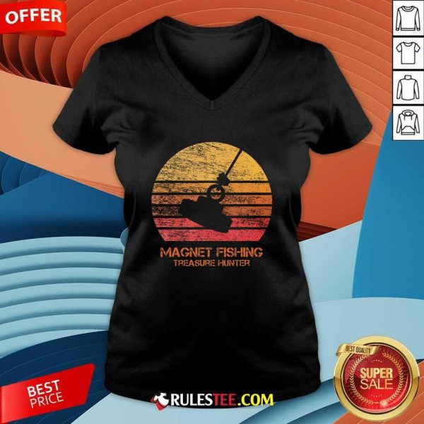 Nice Sunset Magnet Fishing V-Neck