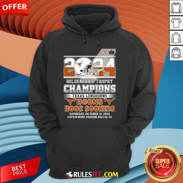 Official 2024 Golden Hat Trophy Champions Texas Longhorns Hoodie