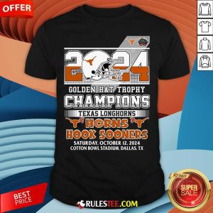 Official 2024 Golden Hat Trophy Champions Texas Longhorns T-Shirt