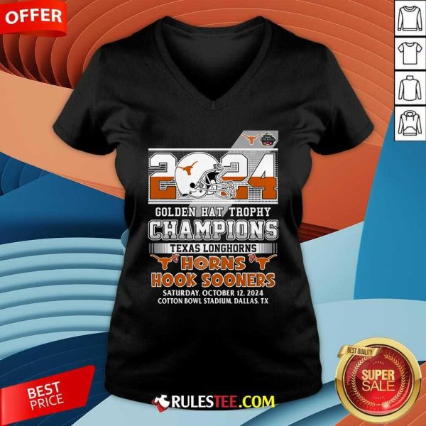 Official 2024 Golden Hat Trophy Champions Texas Longhorns V-Neck