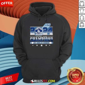 Official 2024 Los Angeles Dodgers National League Champions Hoodie