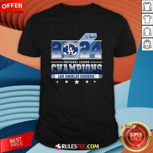 Official 2024 Los Angeles Dodgers National League Champions T-Shirt