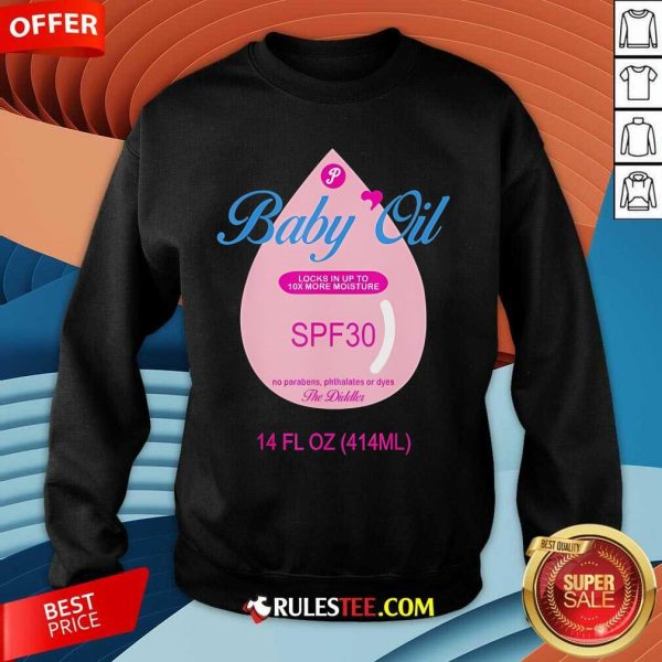 Official Baby Oil Locks In Up To 10x More Moisture Spf30 Sweatshirt