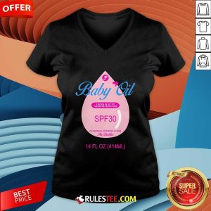 Official Baby Oil Locks In Up To 10x More Moisture Spf30 V-Neck