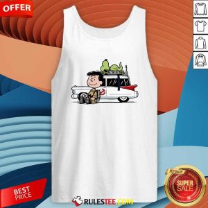 Official Charlie Venkman Peter Venkman Slimer Ecto-1 Charlie Brown And Snoopy Ghost Tank-Top