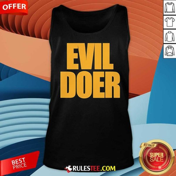 Official Evil Doer Green And Orange Tank-Top