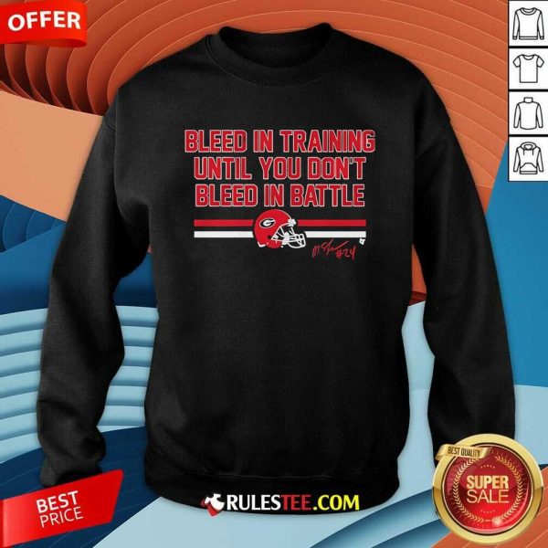 Official Georgia Football Malaki Starks Bleed In Training Sweatshirt