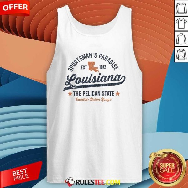 Official Louisiana Vintage Sports Pelican State Tank-Top