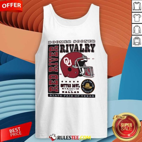 Official Oklahoma Sooners Champion Red River Rivalry Slogan Tank-Top