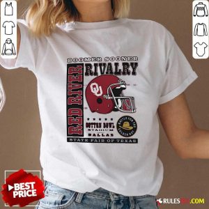 Official Oklahoma Sooners Champion Red River Rivalry Slogan V-Neck