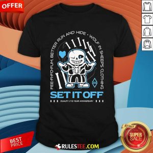 Pretty Set It Off Duality 10 Year Anniversary Undertale Sans Skeleton T-Shirt