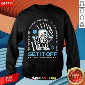 Pretty Set It Off Duality 10 Year Anniversary Undertale Sans Skeleton Sweatshirt