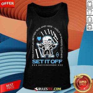 Pretty Set It Off Duality 10 Year Anniversary Undertale Sans Skeleton Tank-Top