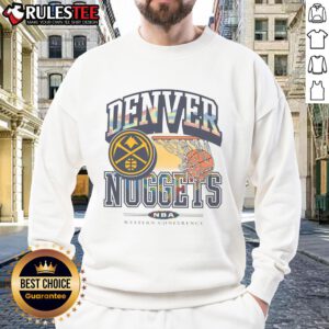 Awesome Denver Nuggets City Edition NBA Western Conference sweatshirt in vibrant colors, showcasing team pride.