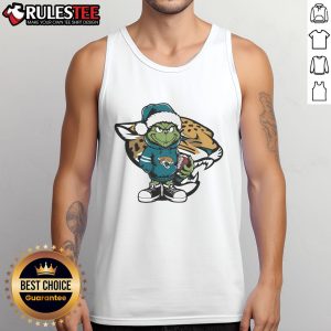 Awesome Grinch Hug Ball Jacksonville Jaguars Christmas Tank Top featuring a festive design for holiday cheer.