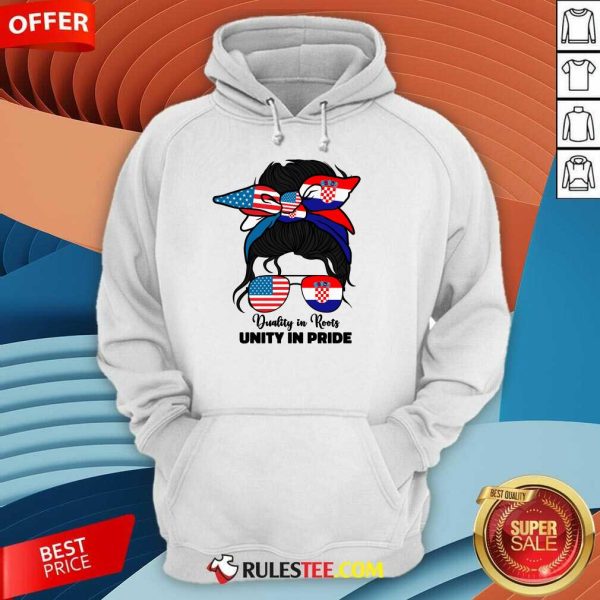 Awesome Half American And Croatian USA Croatia Flag Hoodie