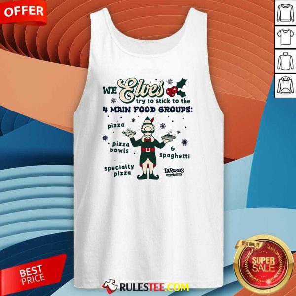 Awesome Larosa's Pizza 4 Main Food Groups Tank-Top