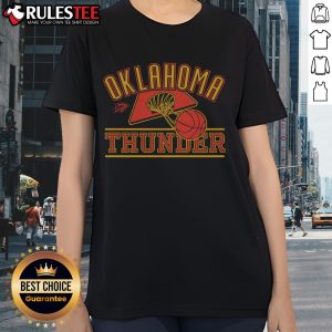 Stylish Oklahoma City Thunder ladies tee featuring vibrant team colors and logo, perfect for fans and casual wear.