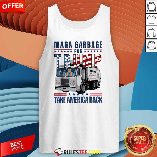 Awesome Proud Maga Garbage Trump Supporter Trump Garbage Truck Tank-Top